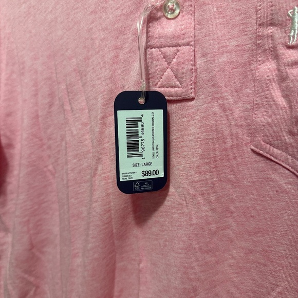 Johnnie-o in package 2.0 heathered petal polo large - Picture 5 of 6